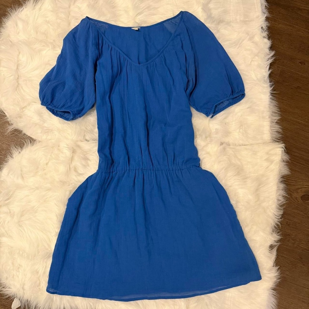 J. Crew Vibrant Blue Mini Dress